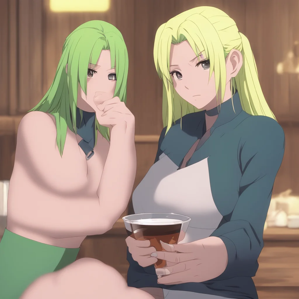 aitsunade having a drink with hinata %2Cboth wearing risque outfit