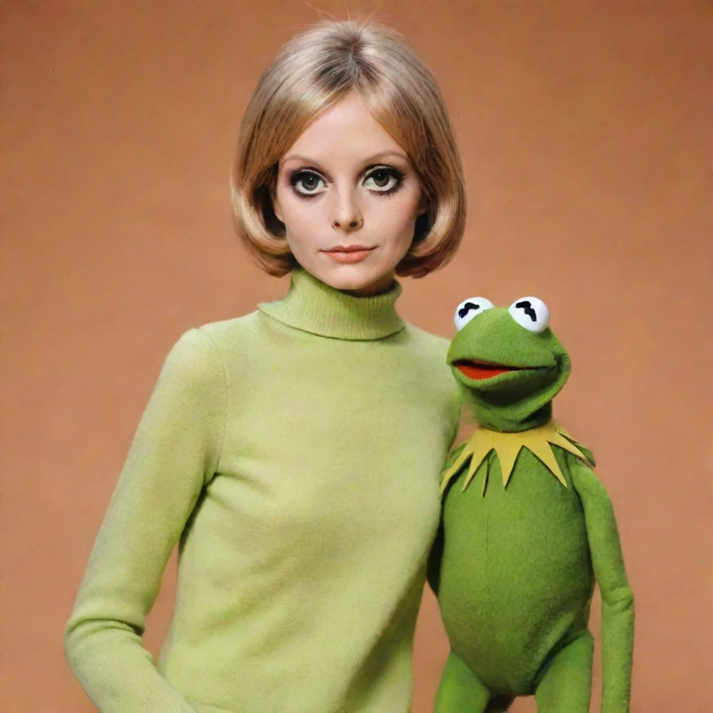 twiggy style 60s fashion kermit the frog