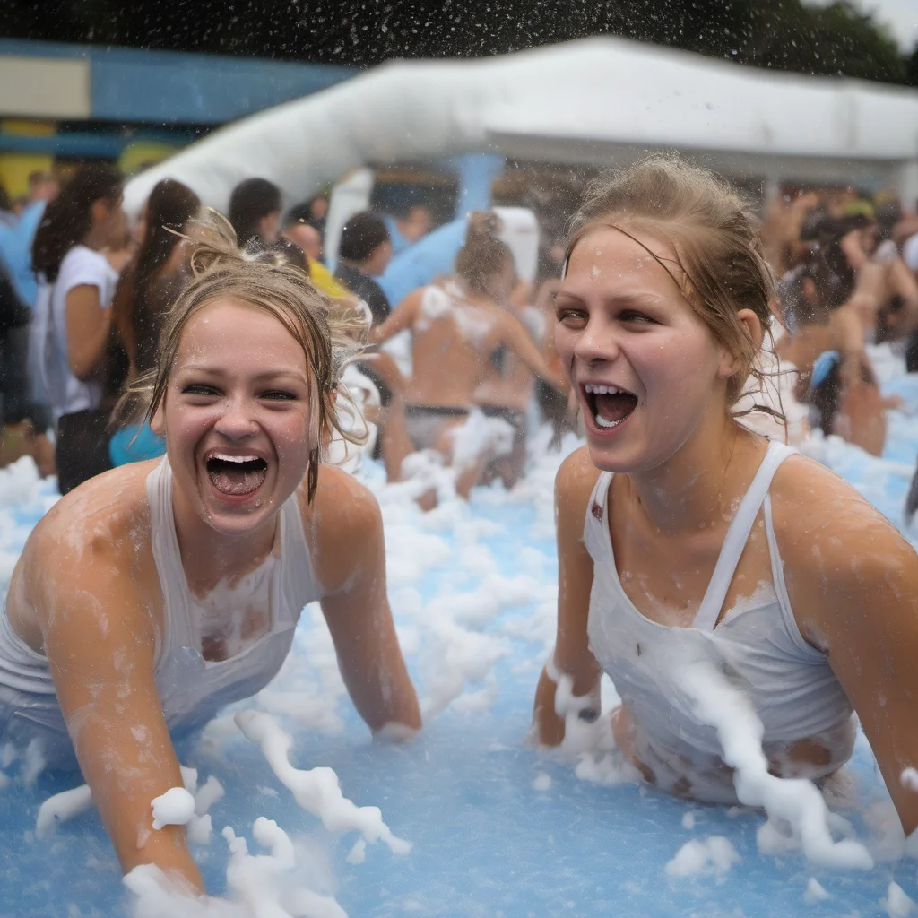two agile dutch schoolgirls stripping at a foam party amazing awesome portrait 2