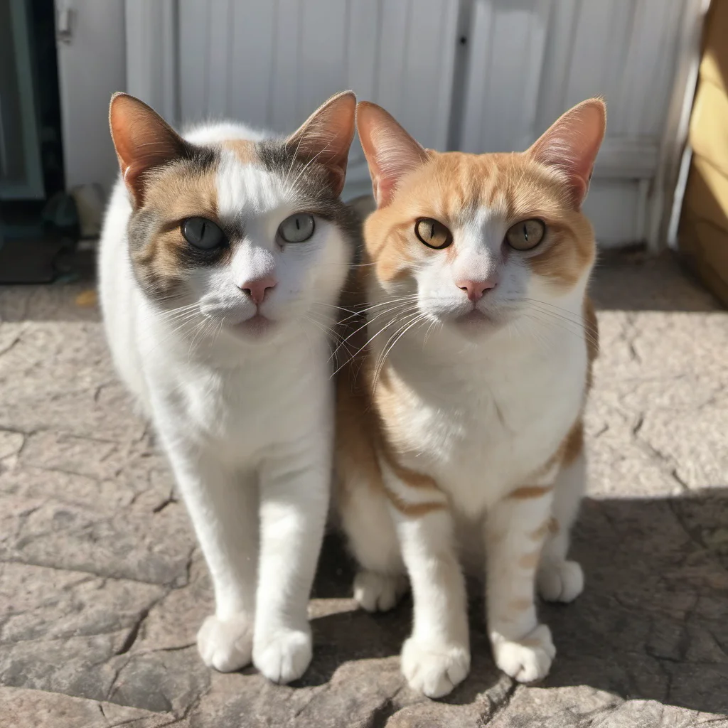 two cats looking for a new house good looking trending fantastic 1