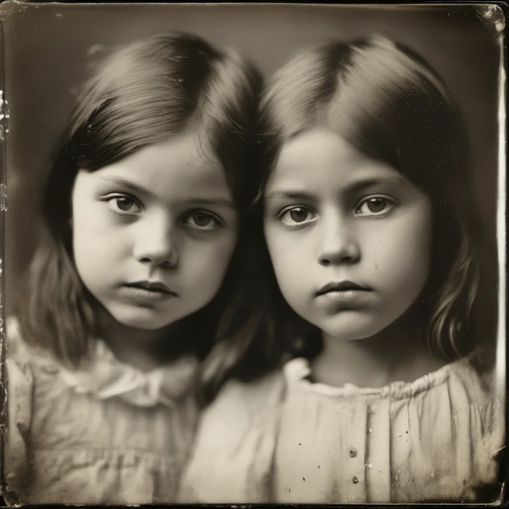 two young girls having an orgams together   intense portrait   wet plate style good looking trending fantastic 1