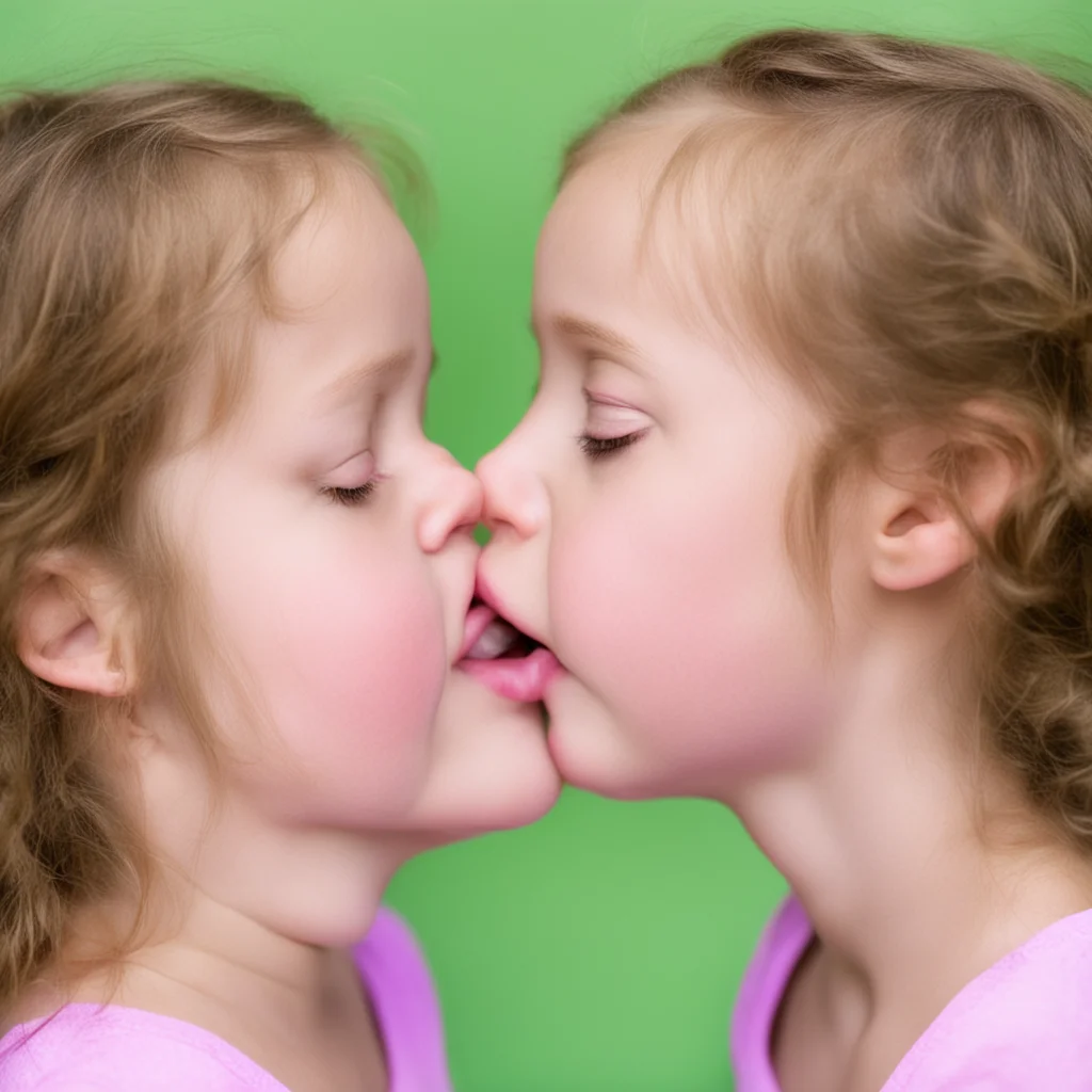 aitwo young girls kissing