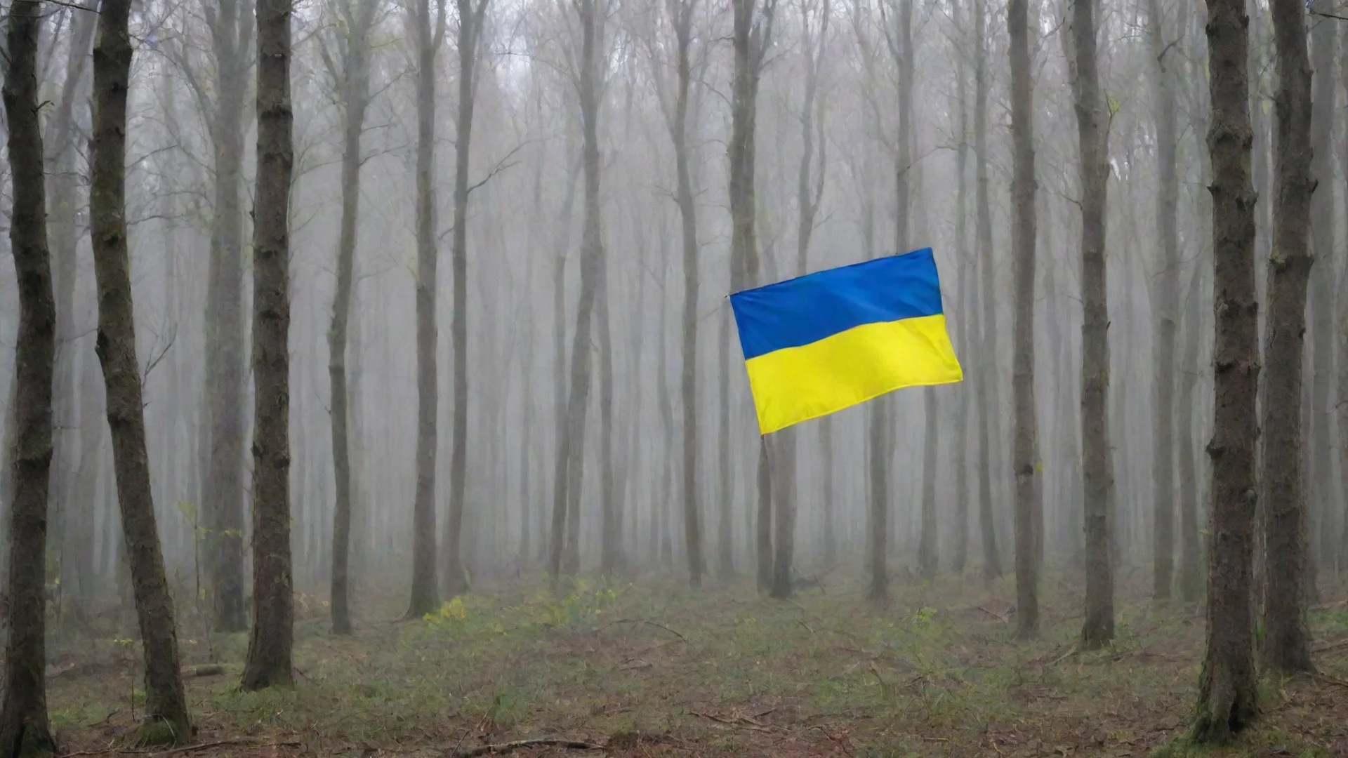 ukraine forest flag  wide