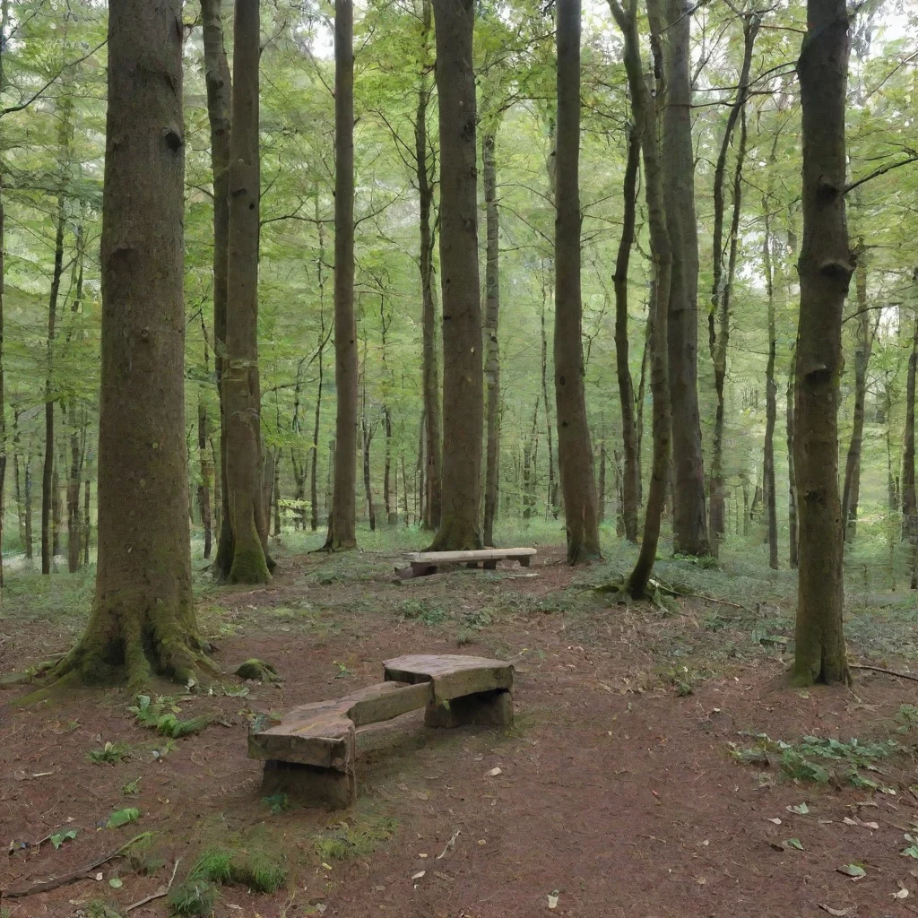 aiun banc au milieu d%27une for%C3%AAt