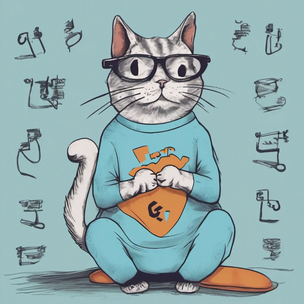un gato con camiseta celeste sujetando la letra g en sus manos amazing awesome portrait 2