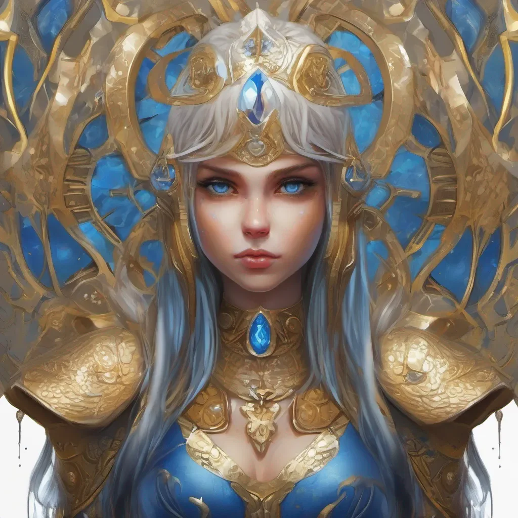 una chica de pelo corto y medio rizo ojos azules y  y espejuelos de armadura redonda y dorada fantasy art