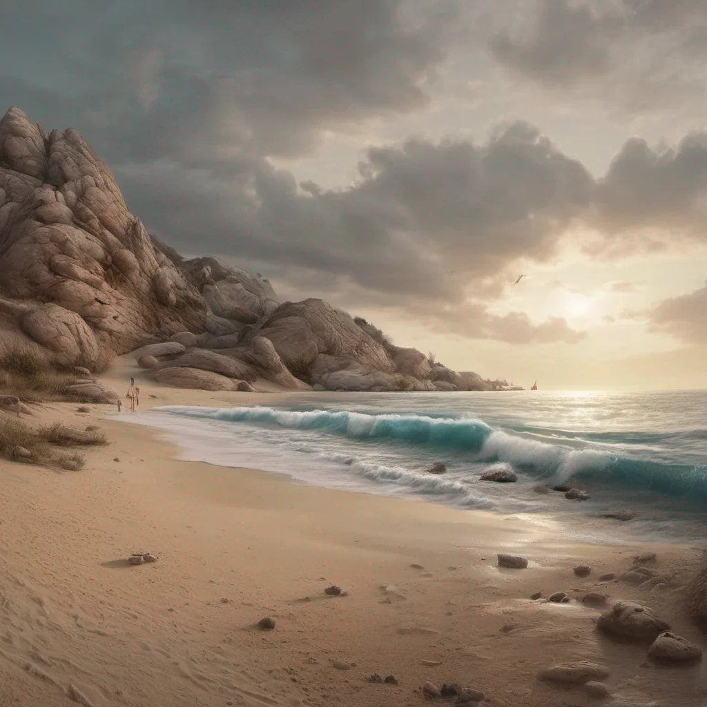 aiuna imagen realista de la playa de los cocederos en espa%C3%B1a