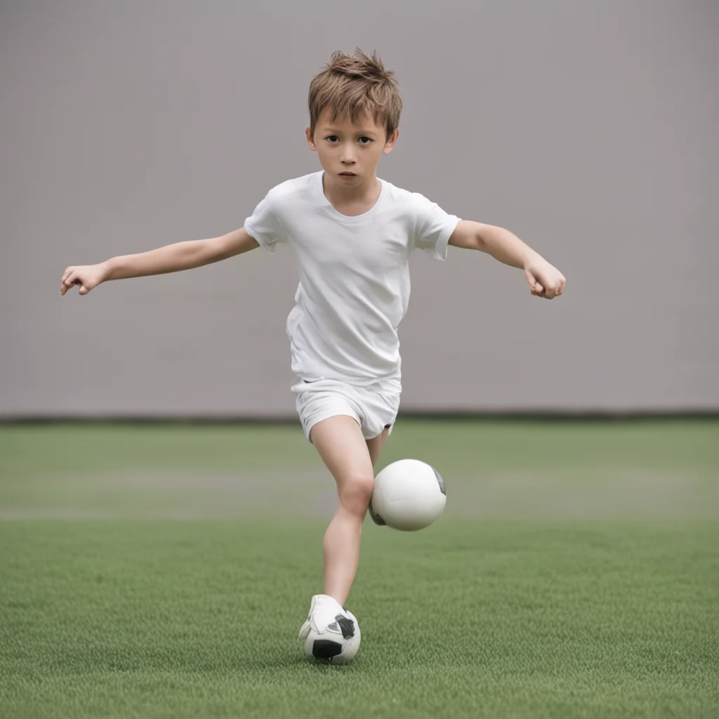 unclad boy playing soccer amazing awesome portrait 2