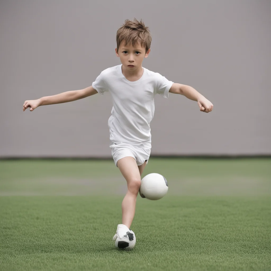 aiunclad boy playing soccer amazing awesome portrait 2