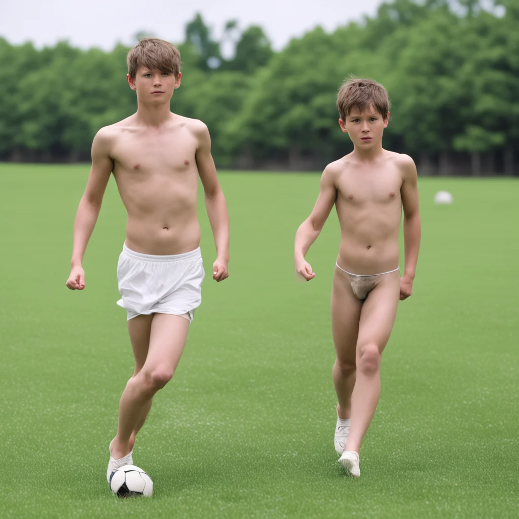 aiunclad boy playing soccer