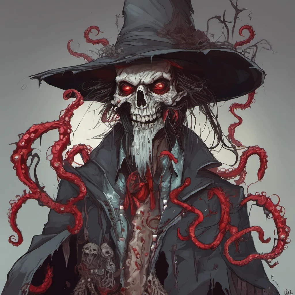 undead mage with red tentacles good looking trending fantastic 1