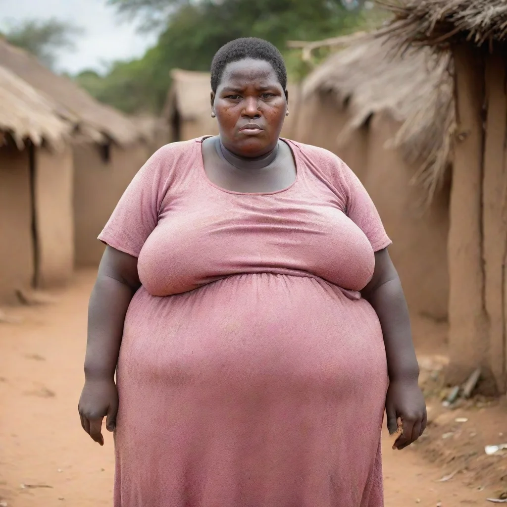 very extremely obese african village poor woman