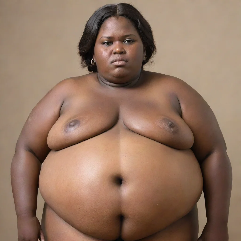 aivery extremely obese african woman detailed