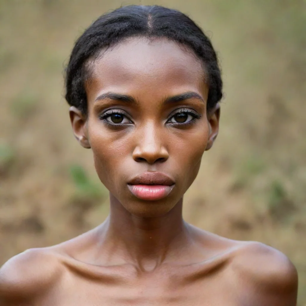 aivery skinny african woman%2C very big lips