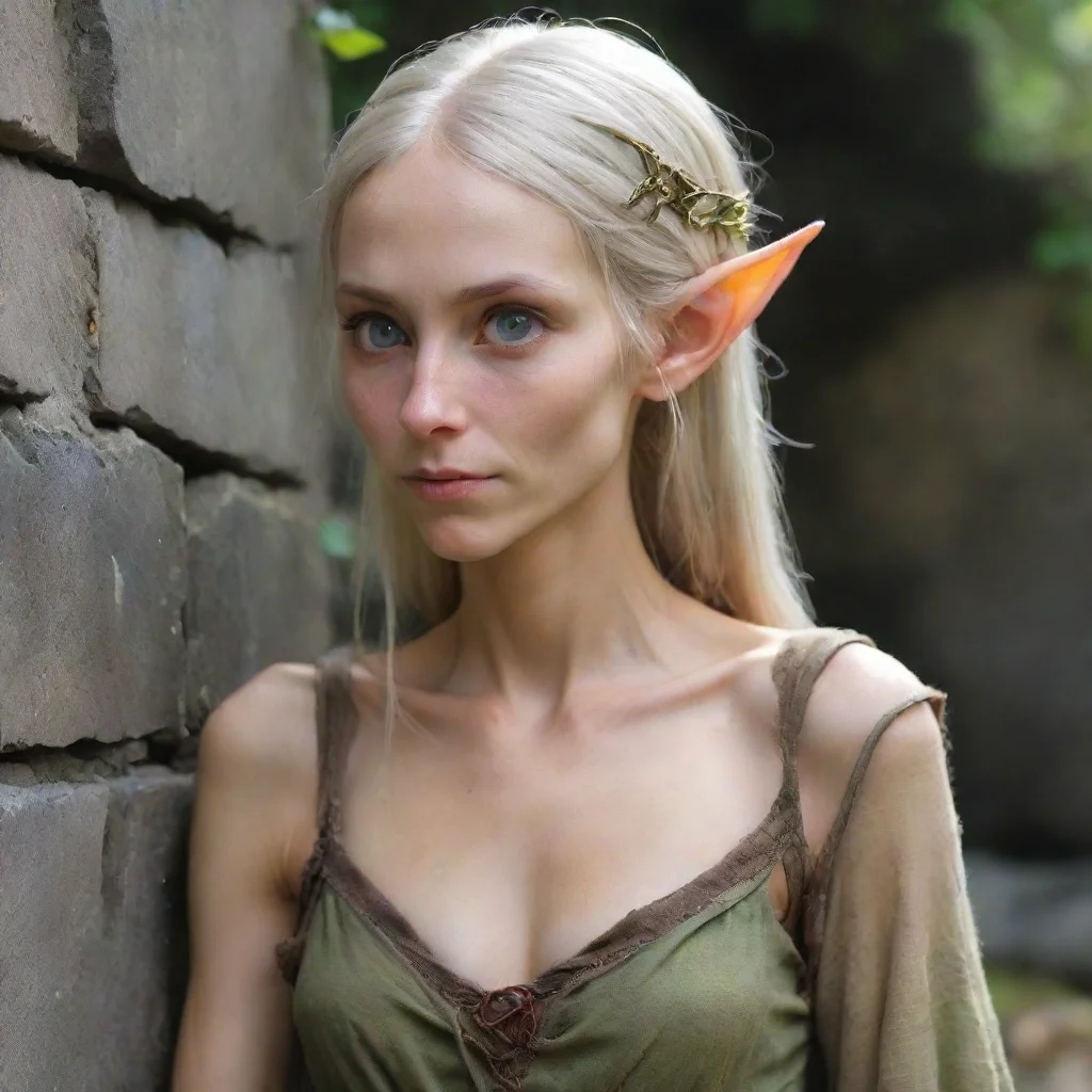 aivery skinny elven maiden as a beggar