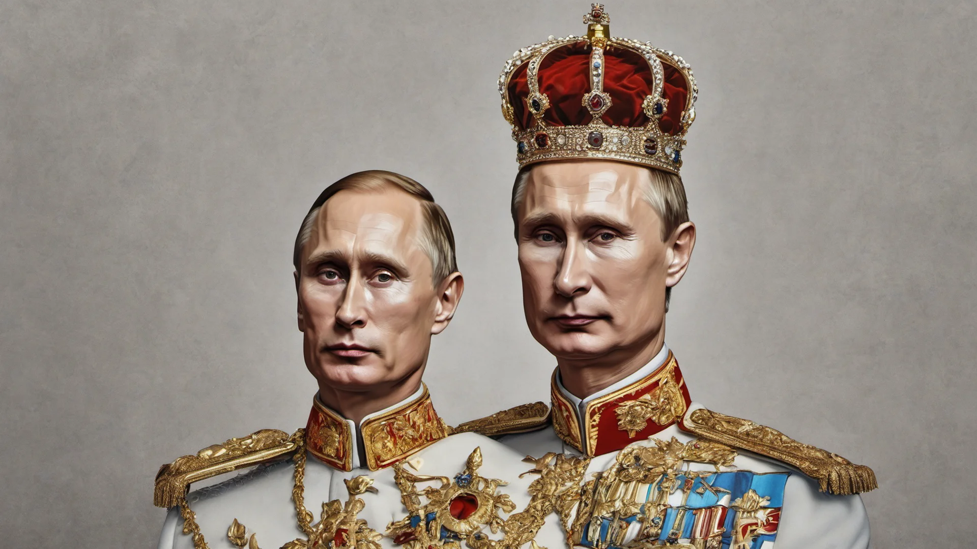 vladmir putin king with crown amazing awesome portrait 2 wide