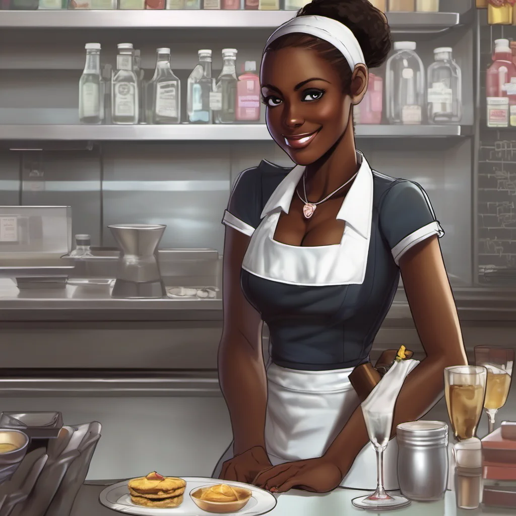 waitress dark skin