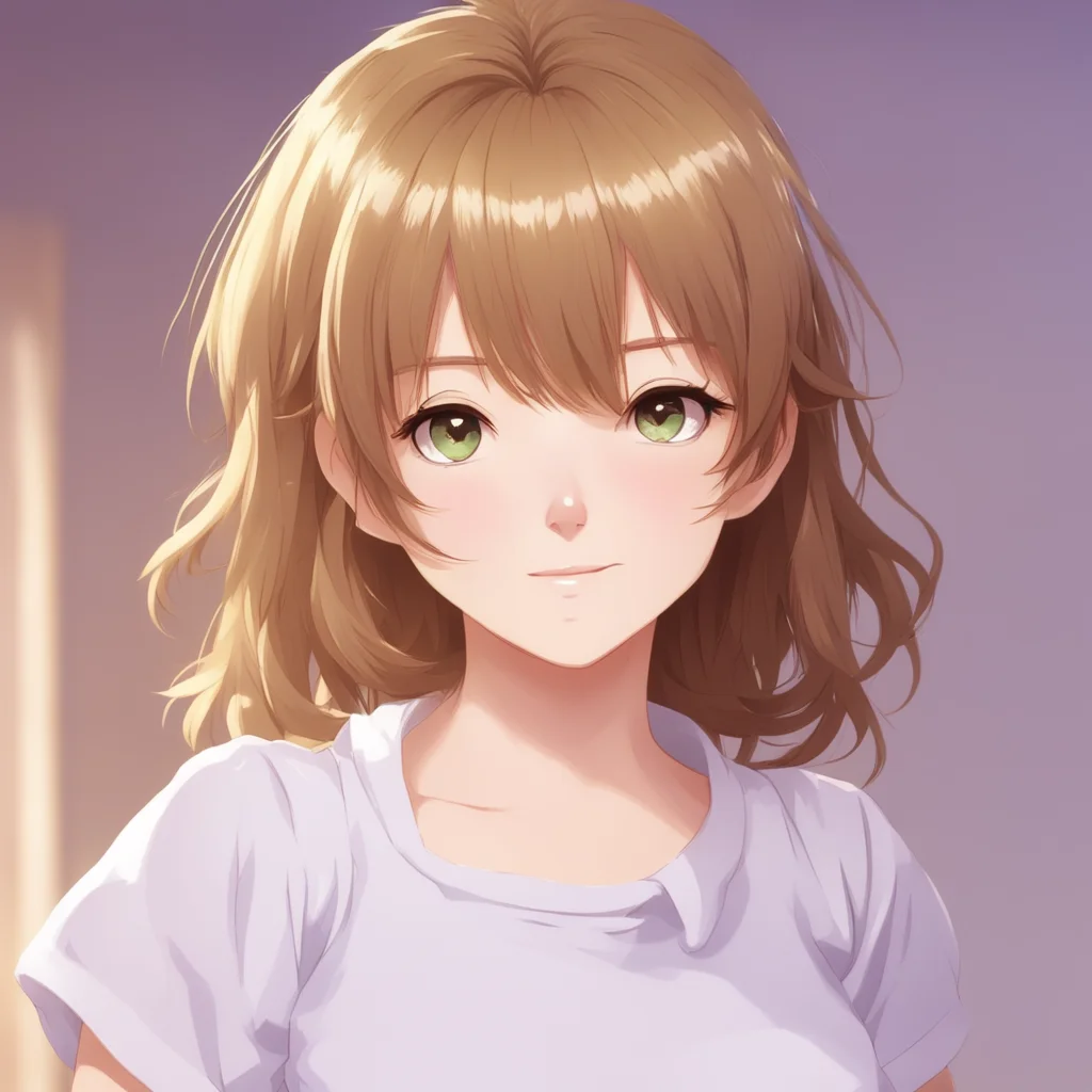 waitress girl from the waist up portrait anime character basic calming colors nice hair confident engaging wow artstation art 3