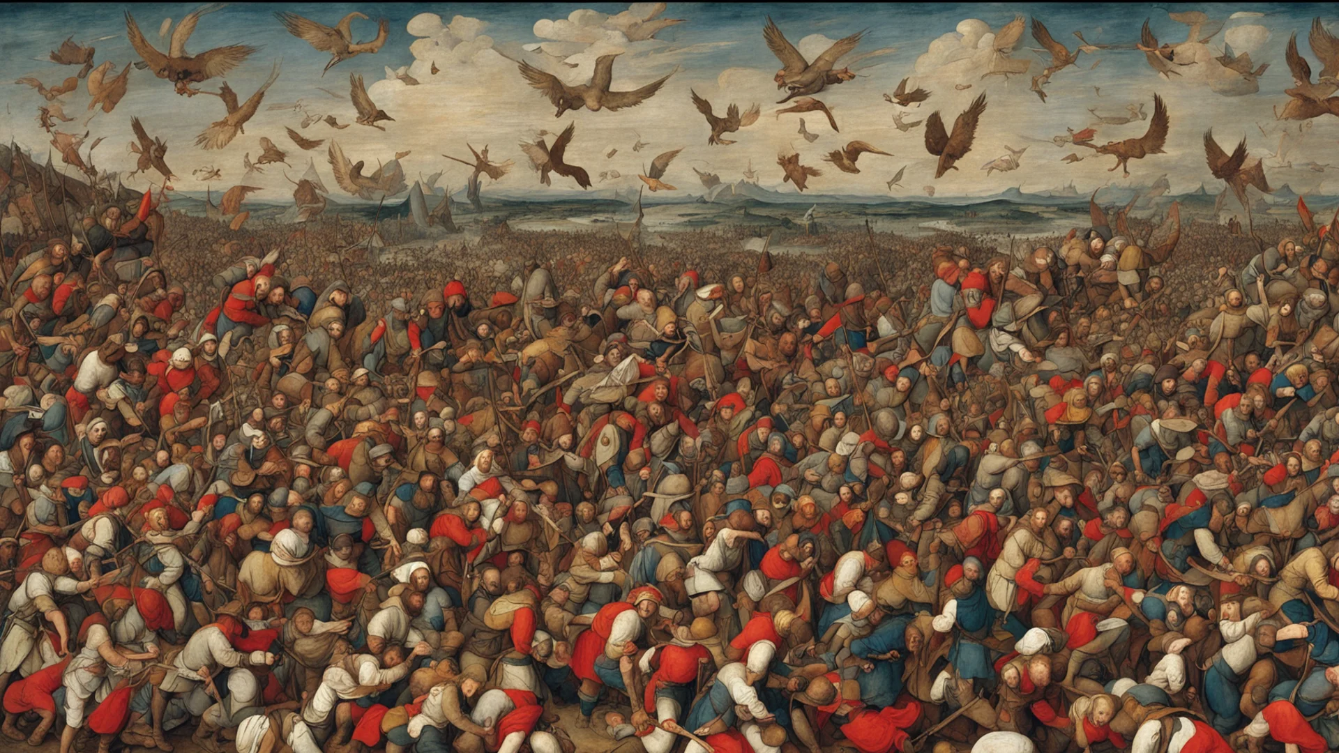 war in heaven painted by pieter bruegel ar 169 amazing awesome portrait 2 wide