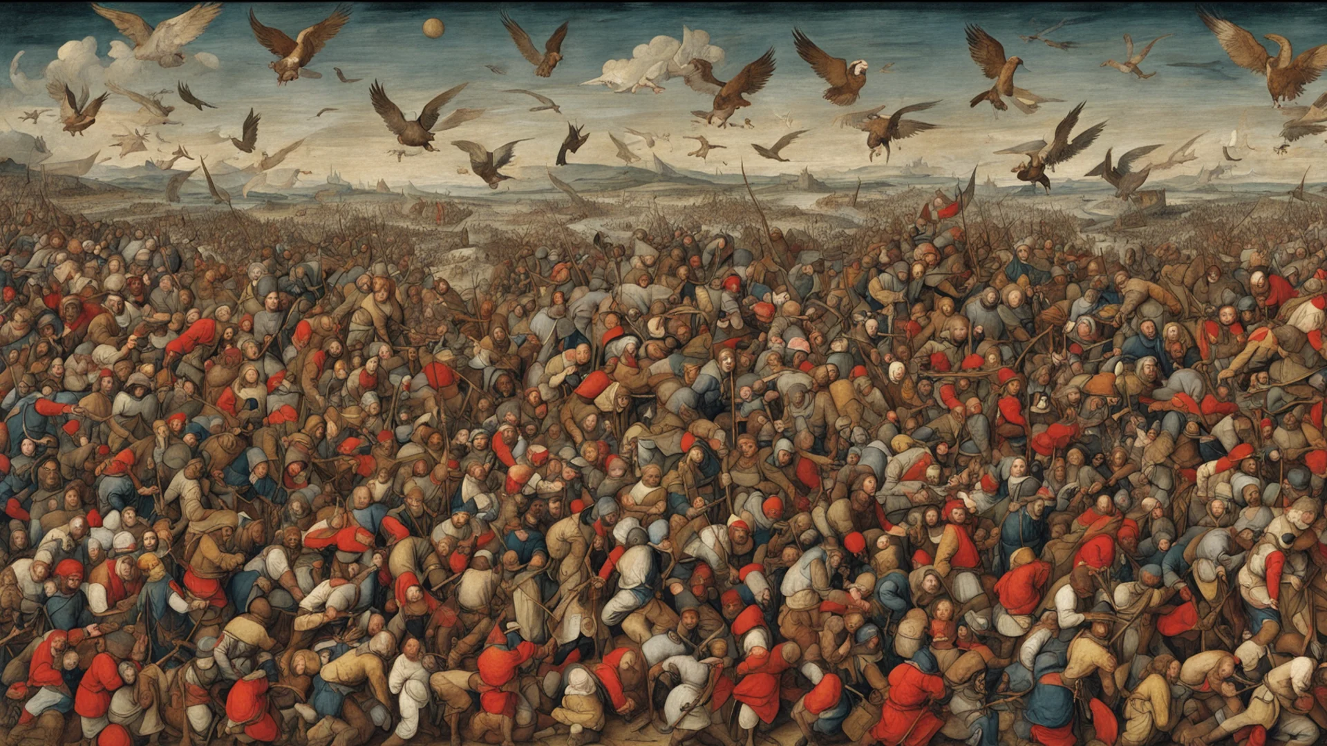 war in heaven painted by pieter bruegel ar 169 confident engaging wow artstation art 3 wide