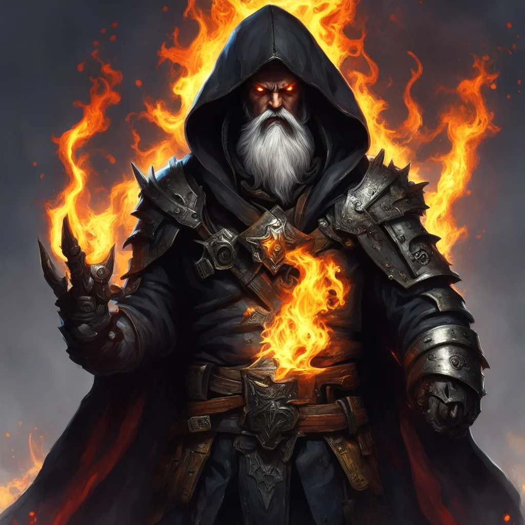 aiwarhammer 40k%2C man%2C adult%2C psyker%2C hooded%2C fire%2C ligthning%2C bearded. confident engaging wow artstation art 3