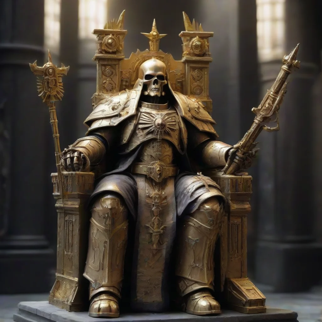 aiwarhammer 40k realistic emperor of mankind golden throne