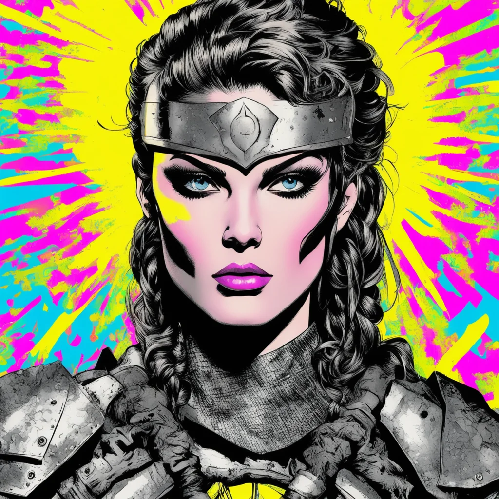 warrior comic book masculine feminine pop art good looking trending fantastic 1