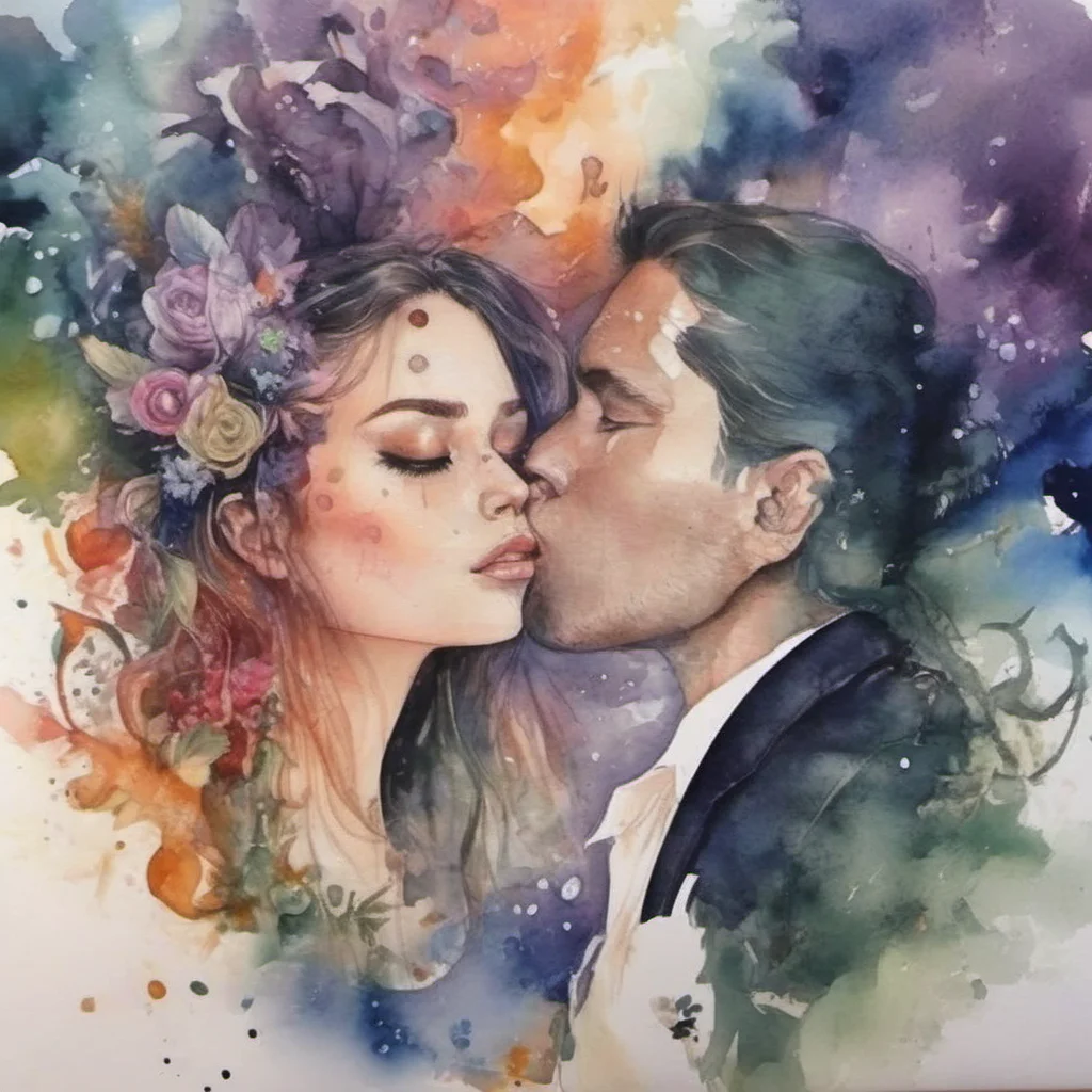 watercolor lovers embrace fantasy trending art love amaze  confident engaging wow artstation art 3