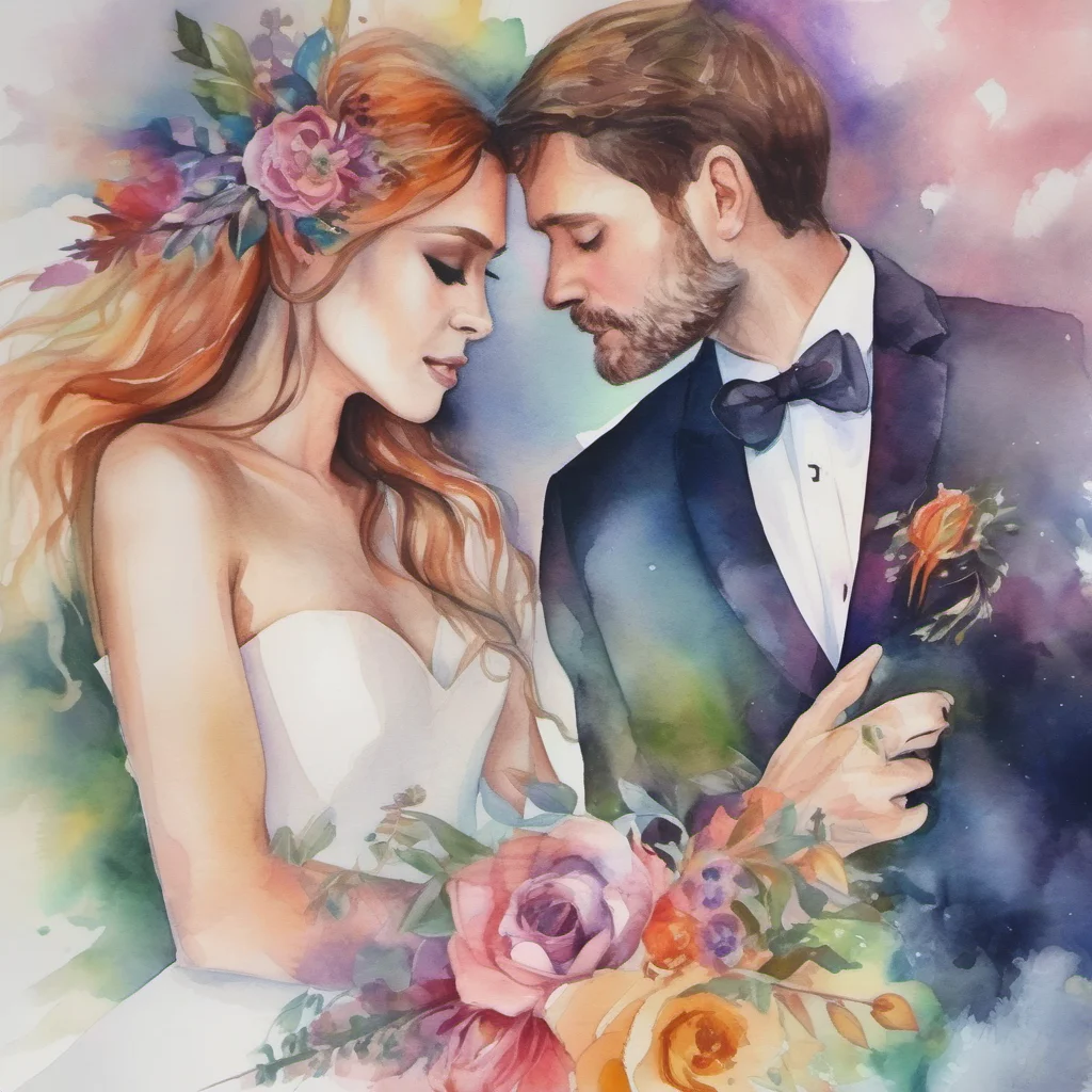 watercolor lovers embrace fantasy trending art love wedding colorful  good looking trending fantastic 1