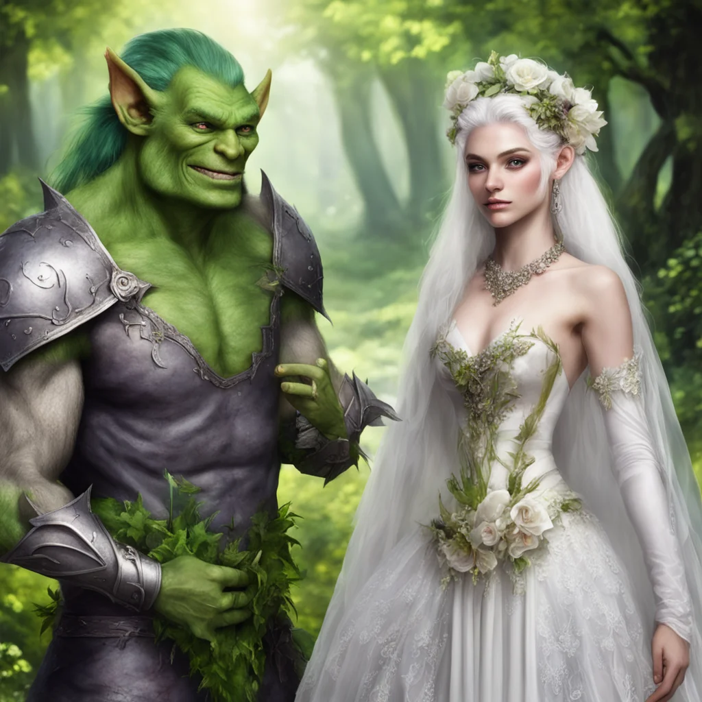 weddings of noble elf lady and a troll