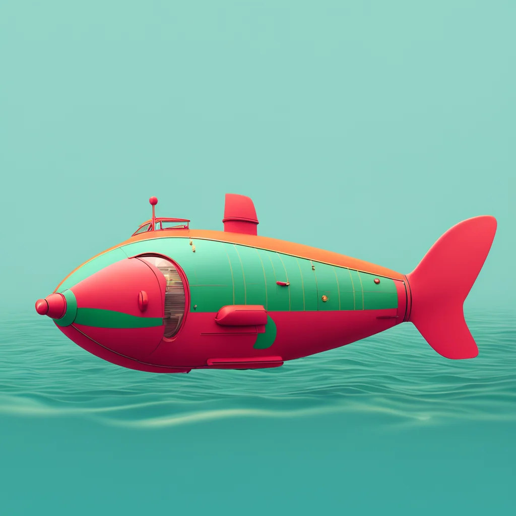 wes anderson style fish shape submarine amazing awesome portrait 2