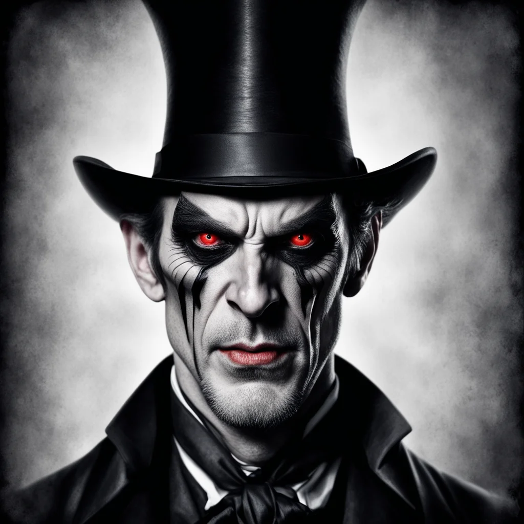 aiwestern man menacing portrait bright eyes vampire top hat facial tatoos good looking trending fantastic 1