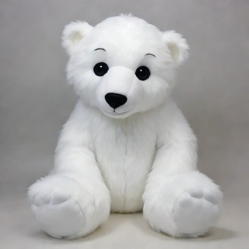aiwhite polar bear teddy plushie fursuit