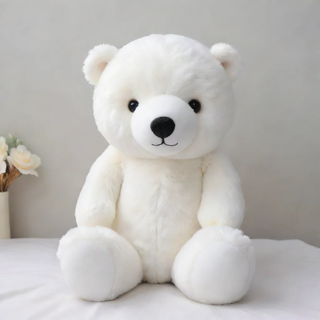 aiwhite teddy polar bear plushie