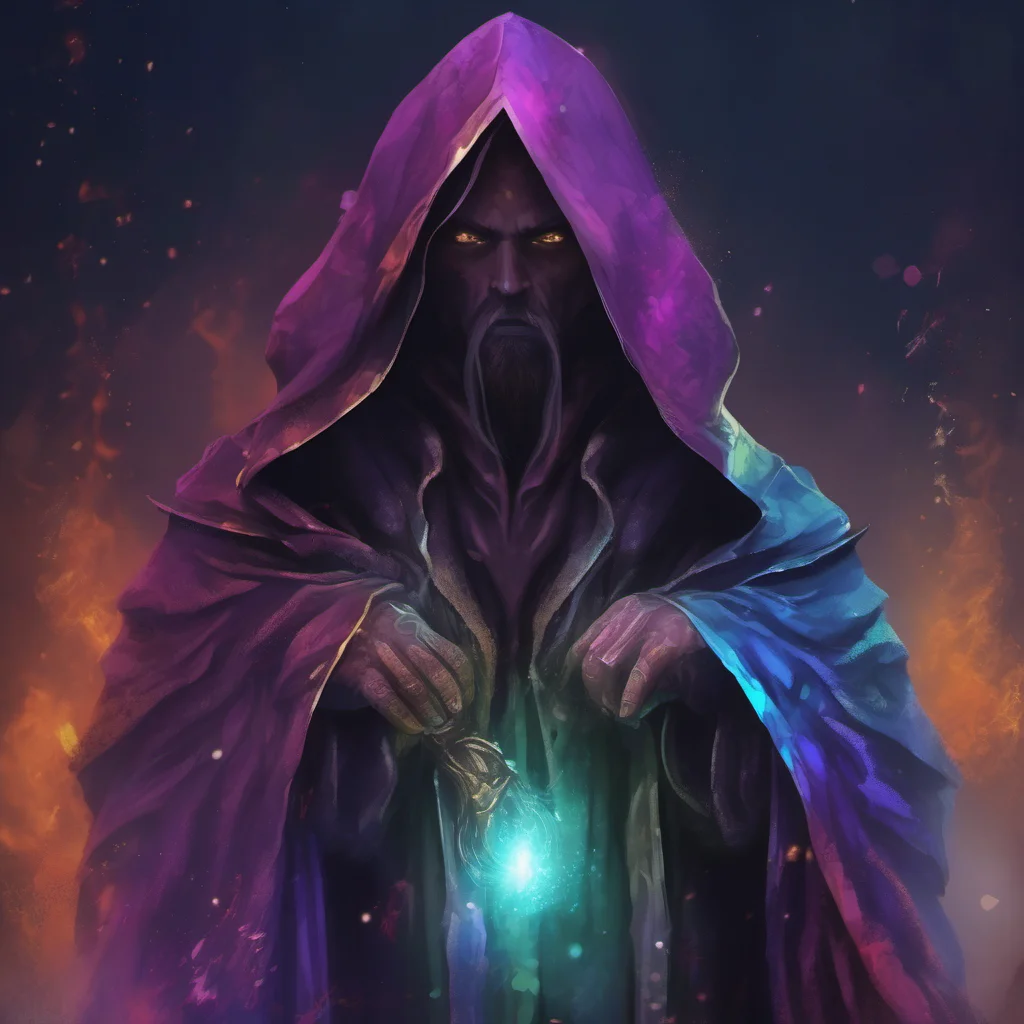 aiwizard hooded character portrait%2C magical colors poster%2C trending epic%2C dark mage amazing awesome portrait 2