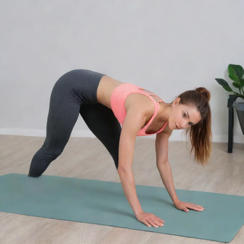 aiwoman bent over exercise