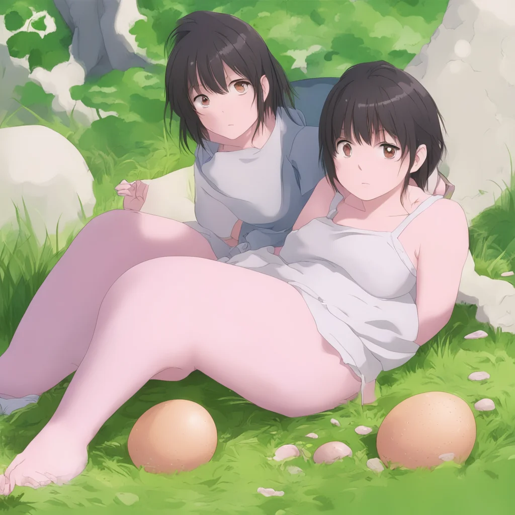 woman laying eggs anime
