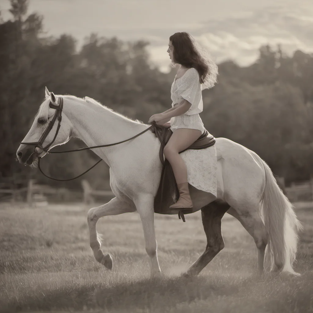 aiwoman riding a horse good looking trending fantastic 1