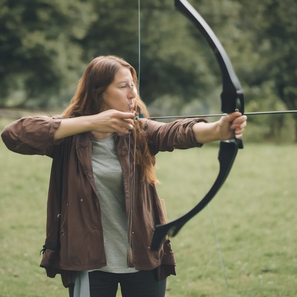 aiwoman using an  archery