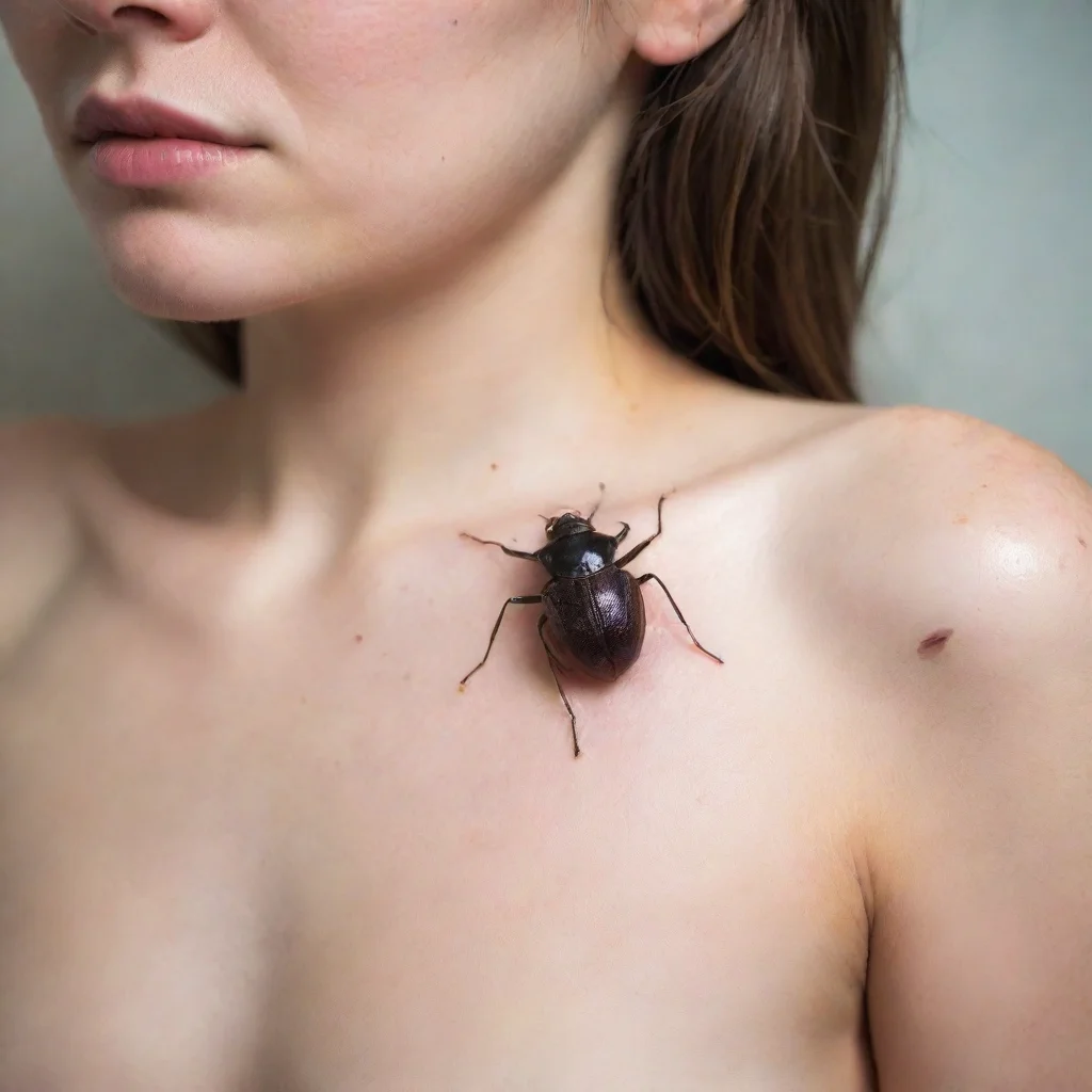 aiwoman with bug under her skin 