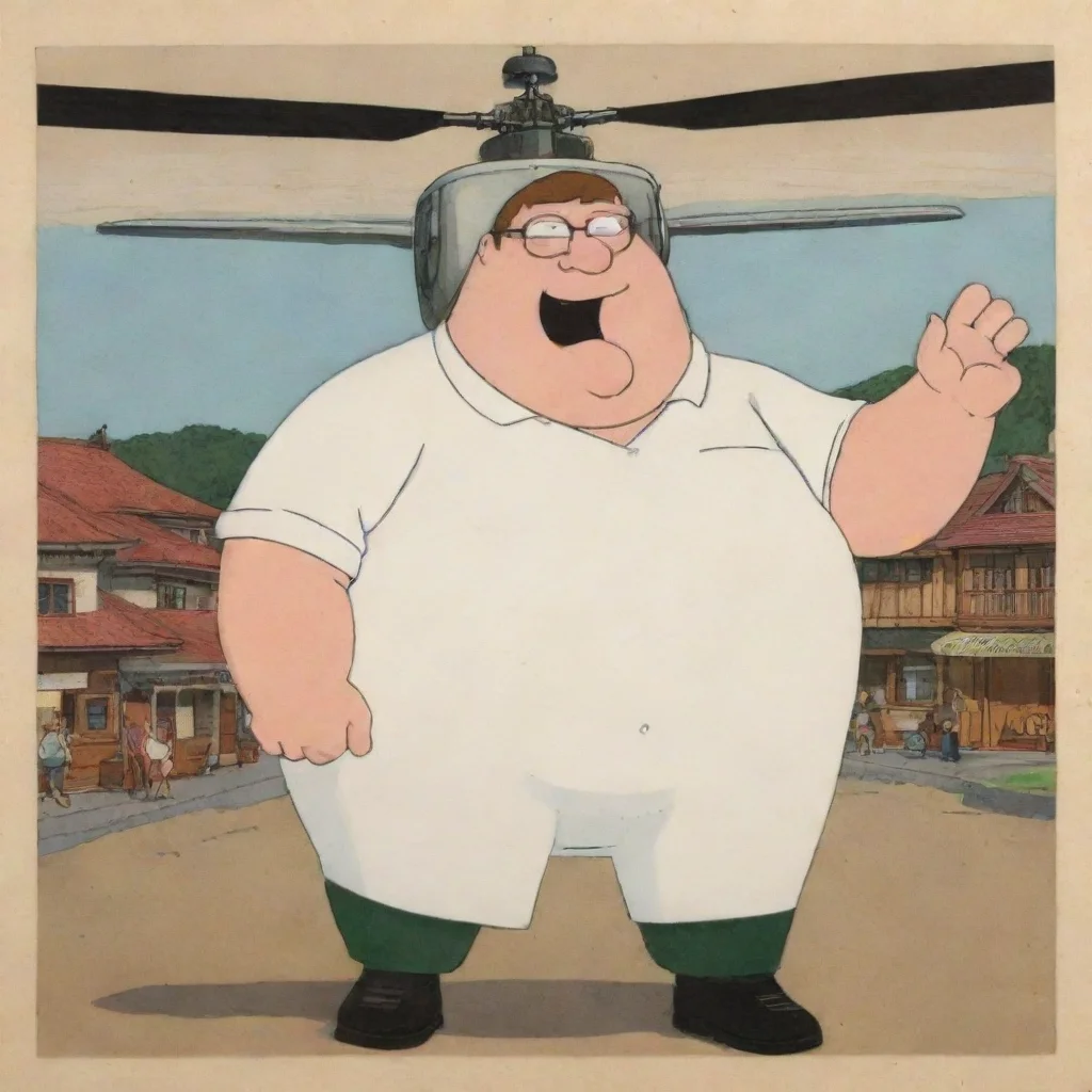 aiwoodblock print%2C peter griffin%2C petercopter
