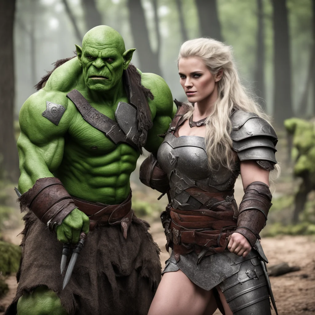 aiwounded warrior princess duels with orc good looking trending fantastic 1