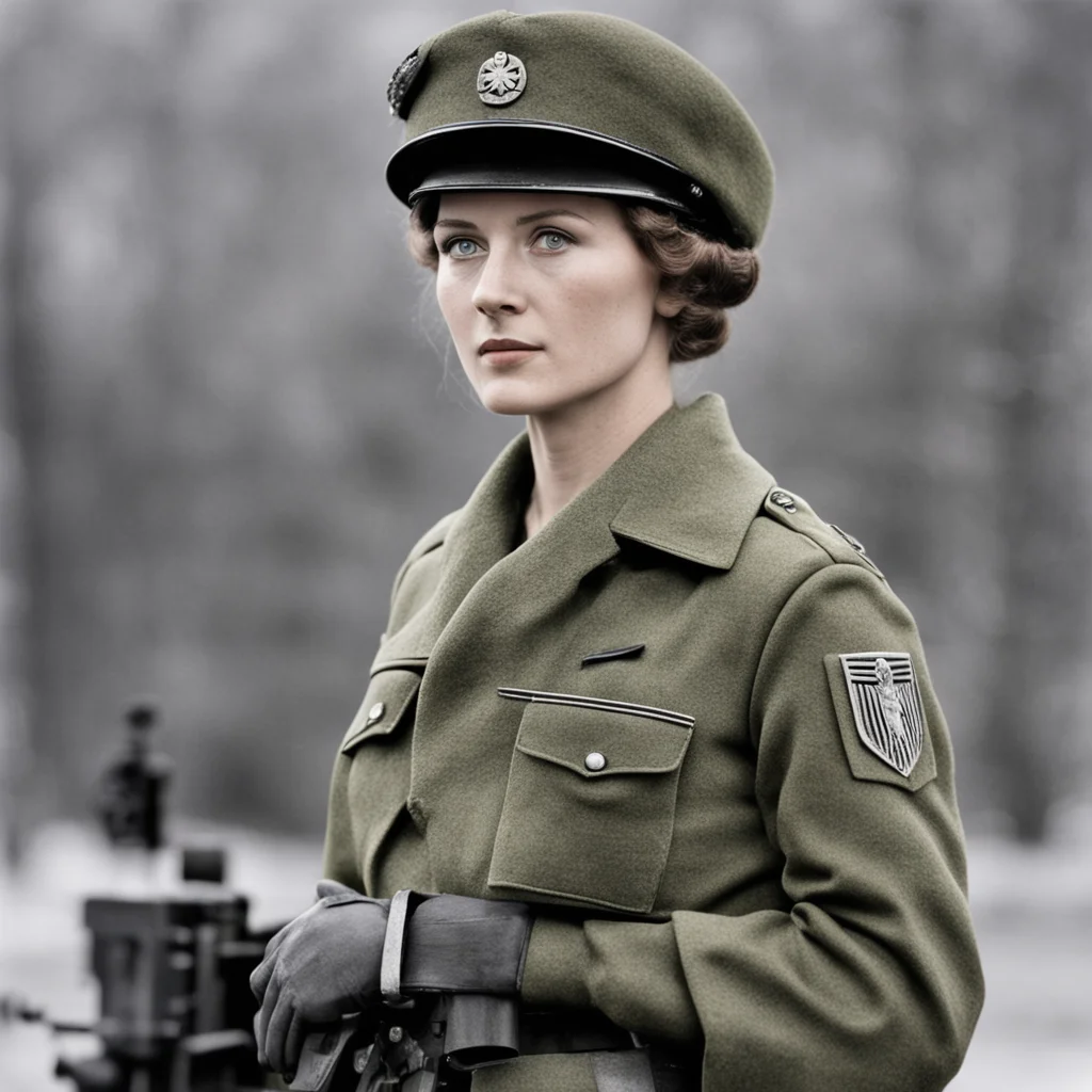aiww2 female german soldier confident engaging wow artstation art 3