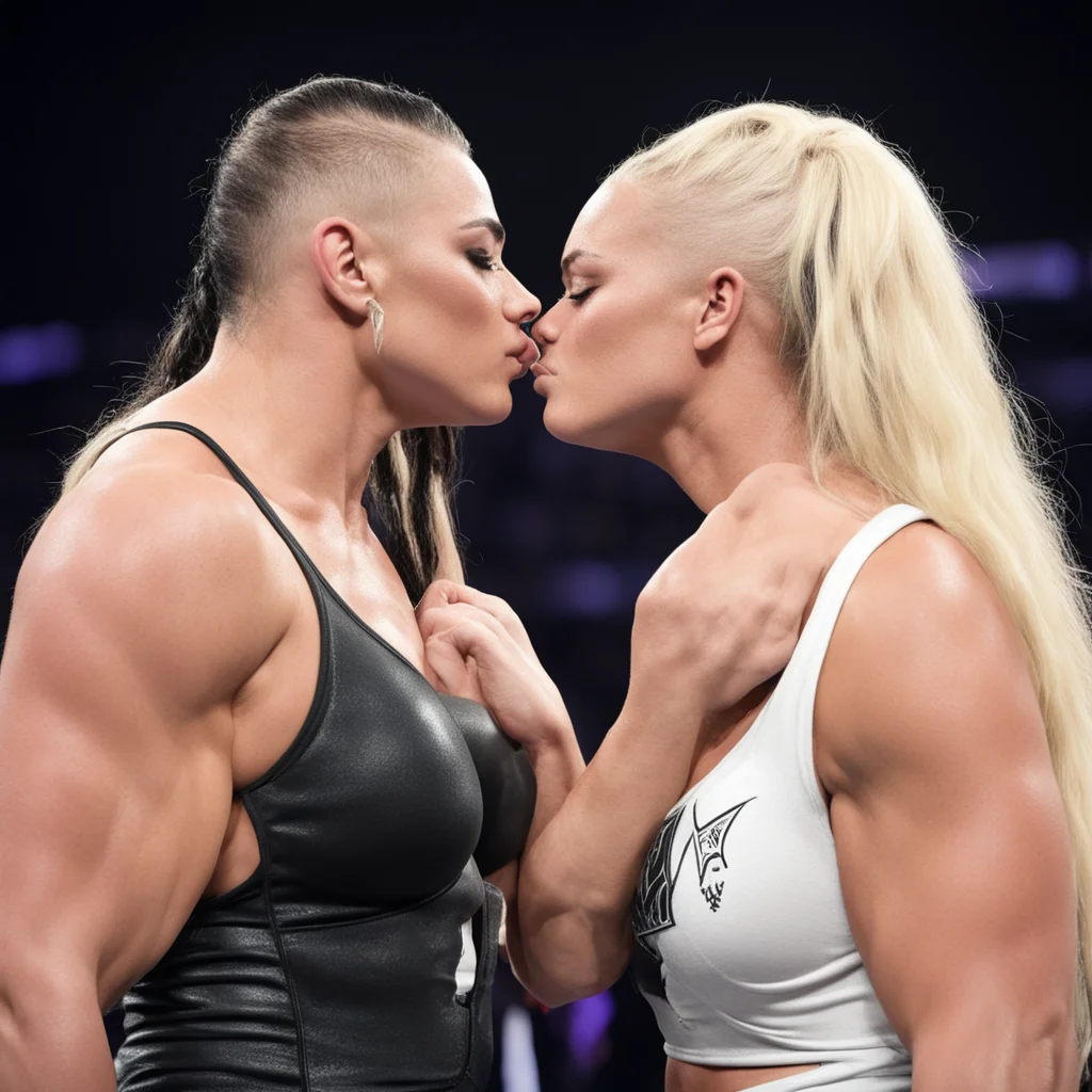 wwe sonya deville and mandy rose kiss confident engaging wow artstation art 3