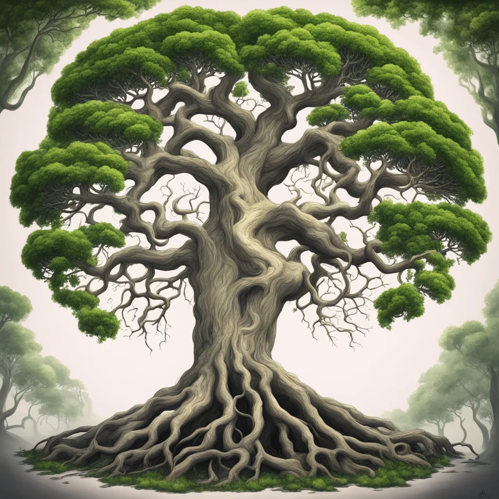 aiyggdrasil tree with big branches amazing awesome portrait 2