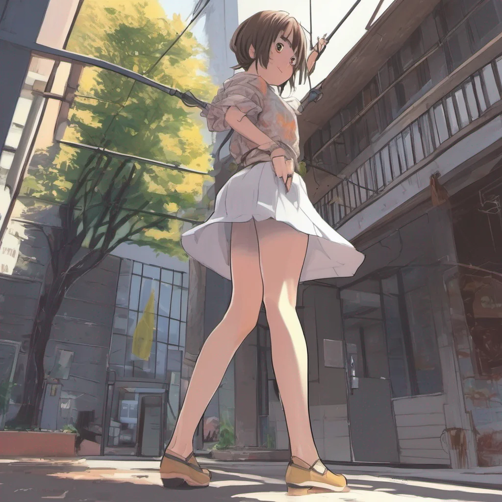aiyoung anime girl exposing her privates by lifting her skirt. good looking trending fantastic 1