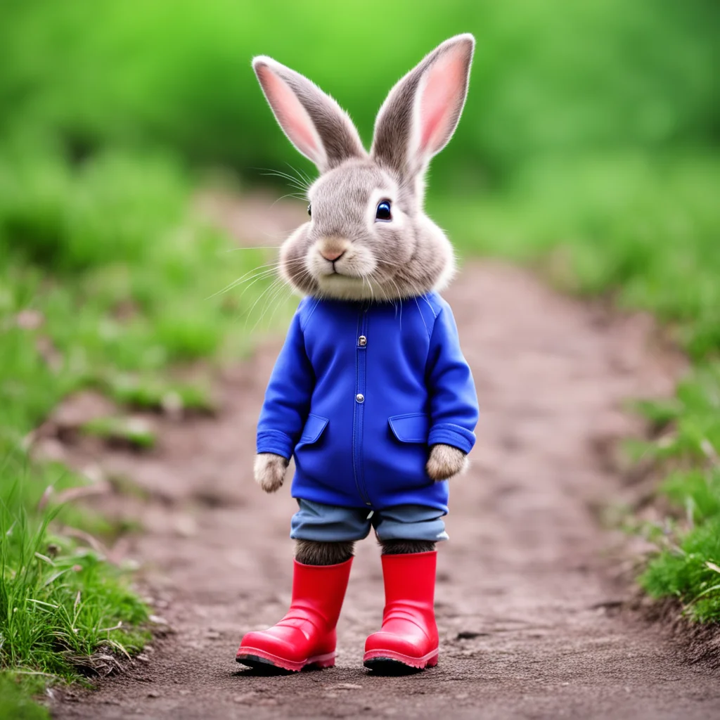 aiyoung boy rabbit cute walking in rubberboots  amazing awesome portrait 2