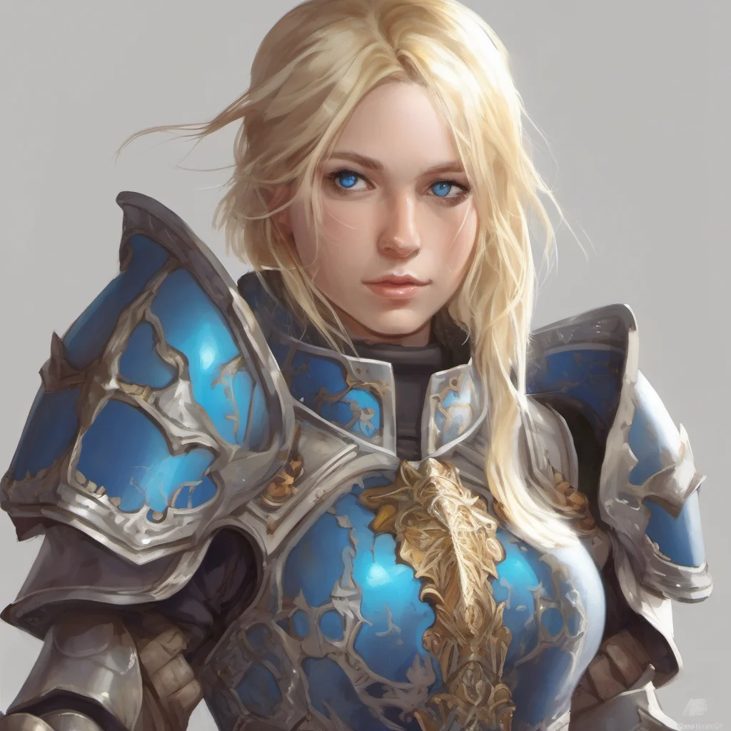 aiyoung femalle%2C blonde%2C little freakle%2C blue eyes%2C cleric%2C steel armor%2C mother%2C  good looking trending fantastic 1
