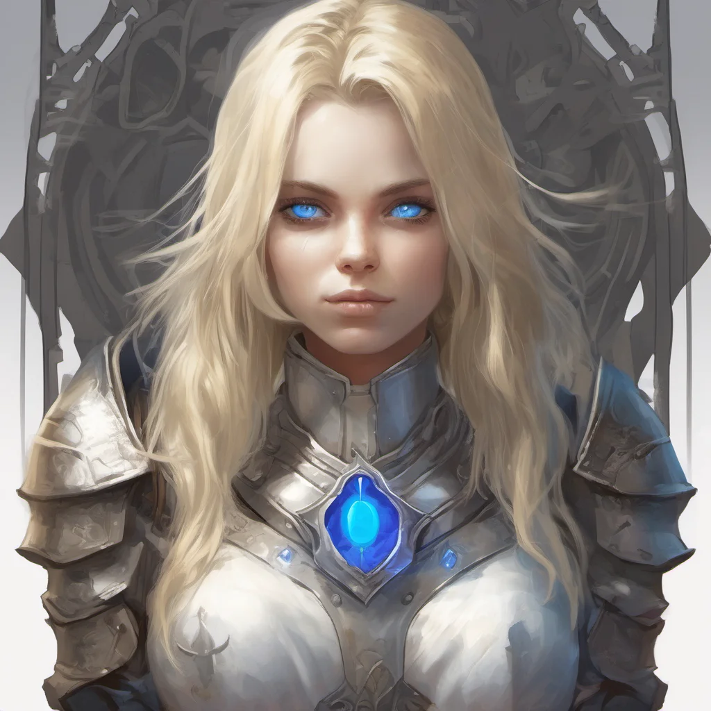 aiyoung femalle%2C blonde%2C little freakle%2C blue eyes%2C cleric%2C steel armor%2C mother%2C 