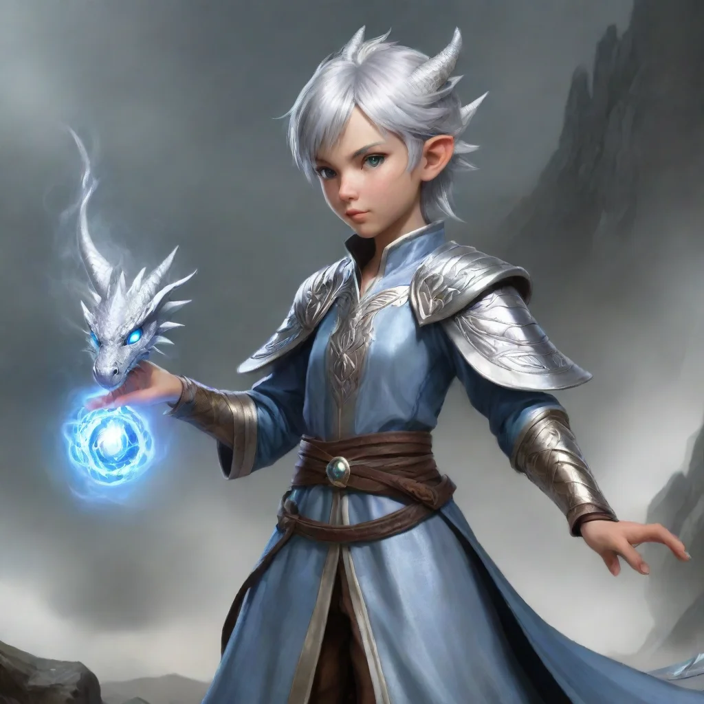 young silver dragon mage